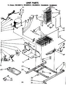 Unit Parts parts for Kenmore Refrigerator 106.8600222 (1068600222, 106 8600222) from AppliancePartsPros.com