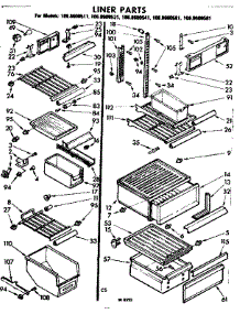 Liner Parts parts for Kenmore Refrigerator 106.8600541 (1068600541, 106 8600541) from AppliancePartsPros.com