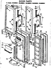 Door Parts parts for Kenmore Refrigerator 106.8600541 (1068600541, 106 8600541) from AppliancePartsPros.com