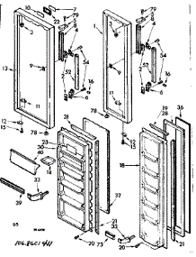 Door Parts parts for Kenmore Refrigerator 106.8601441 (1068601441, 106 8601441) from AppliancePartsPros.com