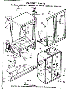 Cabinet Parts parts for Kenmore Refrigerator 106.8601480 (1068601480, 106 8601480) from AppliancePartsPros.com