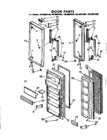 Door Parts parts for Kenmore Refrigerator 106.8601680 (1068601680, 106 8601680) from AppliancePartsPros.com