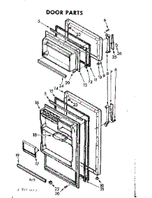 Door Parts parts for Kenmore Refrigerator 106.8602051 (1068602051, 106 8602051) from AppliancePartsPros.com