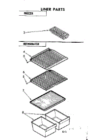 Liner Parts parts for Kenmore Refrigerator 106.8602091 (1068602091, 106 8602091) from AppliancePartsPros.com