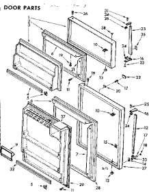 Door Parts parts for Kenmore Refrigerator 106.8603440 (1068603440, 106 8603440) from AppliancePartsPros.com