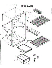 Liner Parts parts for Kenmore Refrigerator 106.8604360 (1068604360, 106 8604360) from AppliancePartsPros.com