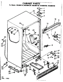 Cabinet Parts parts for Kenmore Refrigerator 106.8604710 (1068604710, 106 8604710) from AppliancePartsPros.com