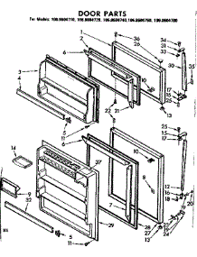 Door Parts parts for Kenmore Refrigerator 106.8604710 (1068604710, 106 8604710) from AppliancePartsPros.com