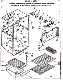 Liner Parts parts for Kenmore Refrigerator 106.8605680 (1068605680, 106 8605680) from AppliancePartsPros.com