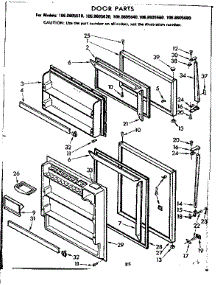 Door Parts parts for Kenmore Refrigerator 106.8605680 (1068605680, 106 8605680) from AppliancePartsPros.com