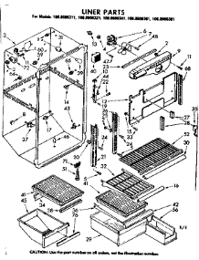 Liner Parts parts for Kenmore Refrigerator 106.8608321 (1068608321, 106 8608321) from AppliancePartsPros.com
