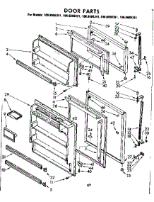 Door Parts parts for Kenmore Refrigerator 106.8608321 (1068608321, 106 8608321) from AppliancePartsPros.com