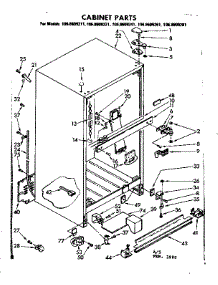 Cabinet Parts parts for Kenmore Refrigerator 106.8609211 (1068609211, 106 8609211) from AppliancePartsPros.com