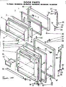 Door Parts parts for Kenmore Refrigerator 106.8609310 (1068609310, 106 8609310) from AppliancePartsPros.com