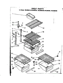 Shelf Parts parts for Kenmore Refrigerator 106.8609310 (1068609310, 106 8609310) from AppliancePartsPros.com