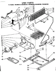 Unit Parts parts for Kenmore Refrigerator 106.8609310 (1068609310, 106 8609310) from AppliancePartsPros.com