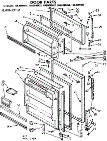 Door Parts parts for Kenmore Refrigerator 106.8609462 (1068609462, 106 8609462) from AppliancePartsPros.com