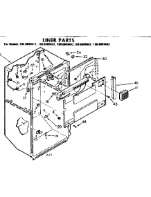 Liner Parts parts for Kenmore Refrigerator 106.8609462 (1068609462, 106 8609462) from AppliancePartsPros.com