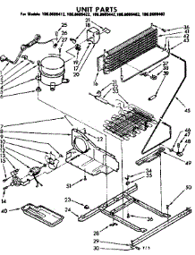Unit Parts parts for Kenmore Refrigerator 106.8609462 (1068609462, 106 8609462) from AppliancePartsPros.com