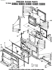 Freezer Door Parts parts for Kenmore Refrigerator 106.8609510 (1068609510, 106 8609510) from AppliancePartsPros.com