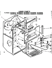 Liner Parts parts for Kenmore Refrigerator 106.8609510 (1068609510, 106 8609510) from AppliancePartsPros.com
