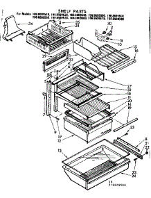 Shelf Parts parts for Kenmore Refrigerator 106.8609590 (1068609590, 106 8609590) from AppliancePartsPros.com