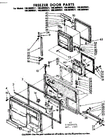 Door parts for Kenmore Refrigerator 106.8609591 (1068609591, 106 8609591) from AppliancePartsPros.com