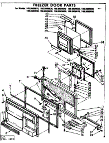 Freezer Door Parts parts for Kenmore Refrigerator 106.8609670 (1068609670, 106 8609670) from AppliancePartsPros.com