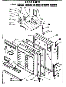 Door Parts parts for Kenmore Refrigerator 106.8609670 (1068609670, 106 8609670) from AppliancePartsPros.com
