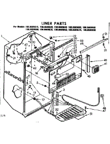 Liner Parts parts for Kenmore Refrigerator 106.8609670 (1068609670, 106 8609670) from AppliancePartsPros.com