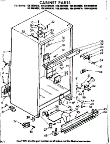 Cabinet Parts parts for Kenmore Refrigerator 106.8609690 (1068609690, 106 8609690) from AppliancePartsPros.com