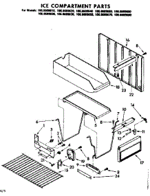 Ice Compartment Parts parts for Kenmore Refrigerator 106.8609690 (1068609690, 106 8609690) from AppliancePartsPros.com