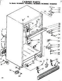 Cabinet Parts parts for Kenmore Refrigerator 106.8609922 (1068609922, 106 8609922) from AppliancePartsPros.com