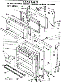 Door Parts parts for Kenmore Refrigerator 106.8609981 (1068609981, 106 8609981) from AppliancePartsPros.com
