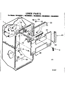 Liner Parts parts for Kenmore Refrigerator 106.8609981 (1068609981, 106 8609981) from AppliancePartsPros.com