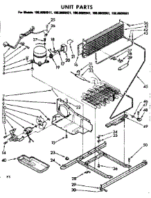 Unit Parts parts for Kenmore Refrigerator 106.8609981 (1068609981, 106 8609981) from AppliancePartsPros.com