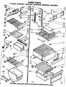 Liner Parts parts for Kenmore Refrigerator 106.8610580 (1068610580, 106 8610580) from AppliancePartsPros.com