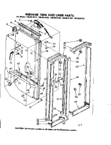 Breaker Trim And Liner Parts parts for Kenmore Refrigerator 106.8610764 (1068610764, 106 8610764) from AppliancePartsPros.com
