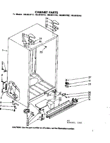 Cabinet Parts parts for Kenmore Refrigerator 106.8610782 (1068610782, 106 8610782) from AppliancePartsPros.com