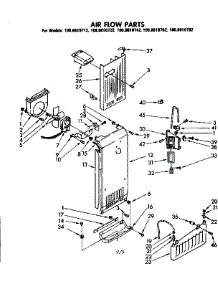 Air Flow Parts parts for Kenmore Refrigerator 106.8610782 (1068610782, 106 8610782) from AppliancePartsPros.com