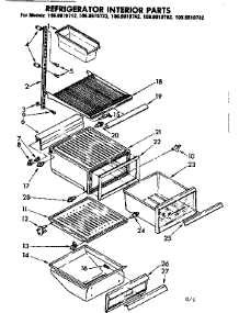 Interior Parts parts for Kenmore Refrigerator 106.8610782 (1068610782, 106 8610782) from AppliancePartsPros.com
