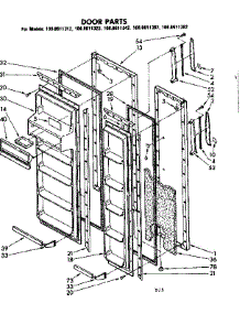 Door Parts parts for Kenmore Refrigerator 106.8611342 (1068611342, 106 8611342) from AppliancePartsPros.com