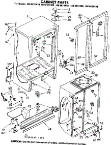 Cabinet Parts parts for Kenmore Refrigerator 106.8611480 (1068611480, 106 8611480) from AppliancePartsPros.com