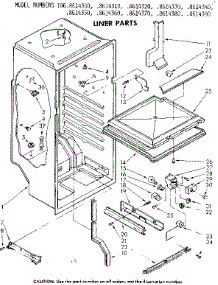 Liner Parts parts for Kenmore Refrigerator 106.8614320 (1068614320, 106 8614320) from AppliancePartsPros.com