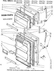 Door Parts parts for Kenmore Refrigerator 106.8614340 (1068614340, 106 8614340) from AppliancePartsPros.com