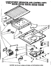 Compartment Separator & Control Parts parts for Kenmore Refrigerator 106.8614660 (1068614660, 106 8614660) from AppliancePartsPros.com