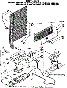 Unit Parts parts for Kenmore Refrigerator 106.8614660 (1068614660, 106 8614660) from AppliancePartsPros.com