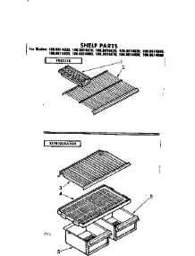 Shelf Parts parts for Kenmore Refrigerator 106.8614660 (1068614660, 106 8614660) from AppliancePartsPros.com
