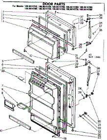 Door Parts parts for Kenmore Refrigerator 106.8614790 (1068614790, 106 8614790) from AppliancePartsPros.com