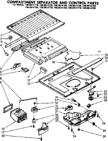 Compartment Separator And Control Parts parts for Kenmore Refrigerator 106.8614790 (1068614790, 106 8614790) from AppliancePartsPros.com